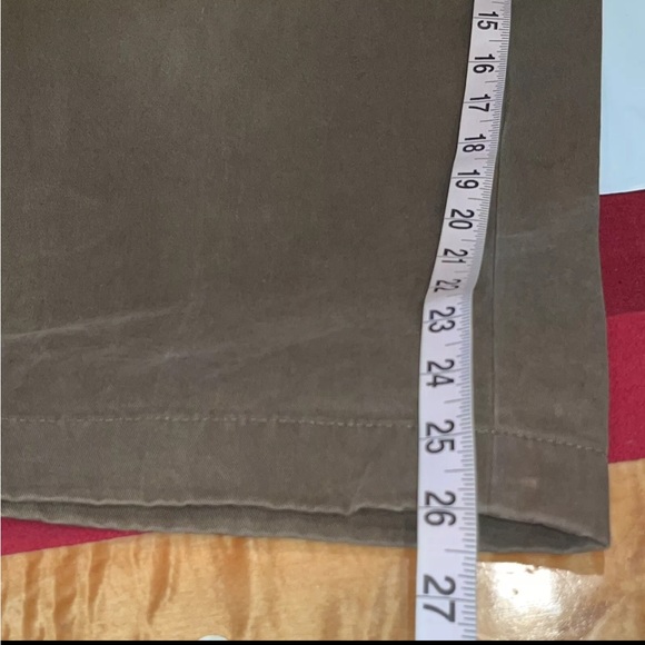 Hiltl Olive green PANTS Mens 32 SHORT LEGS German Design ZE600 chino Cotton Pant - Picture 12 of 16